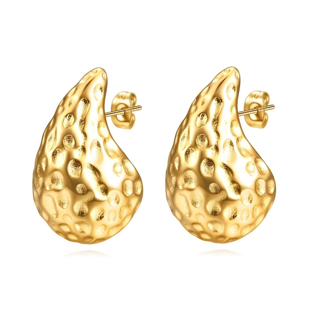 18K GOLD PLATED STAINLESS STEEL EARRINGS, INTENSITY